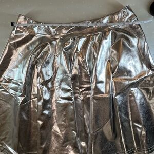 Silver Metallic Women's Skirt